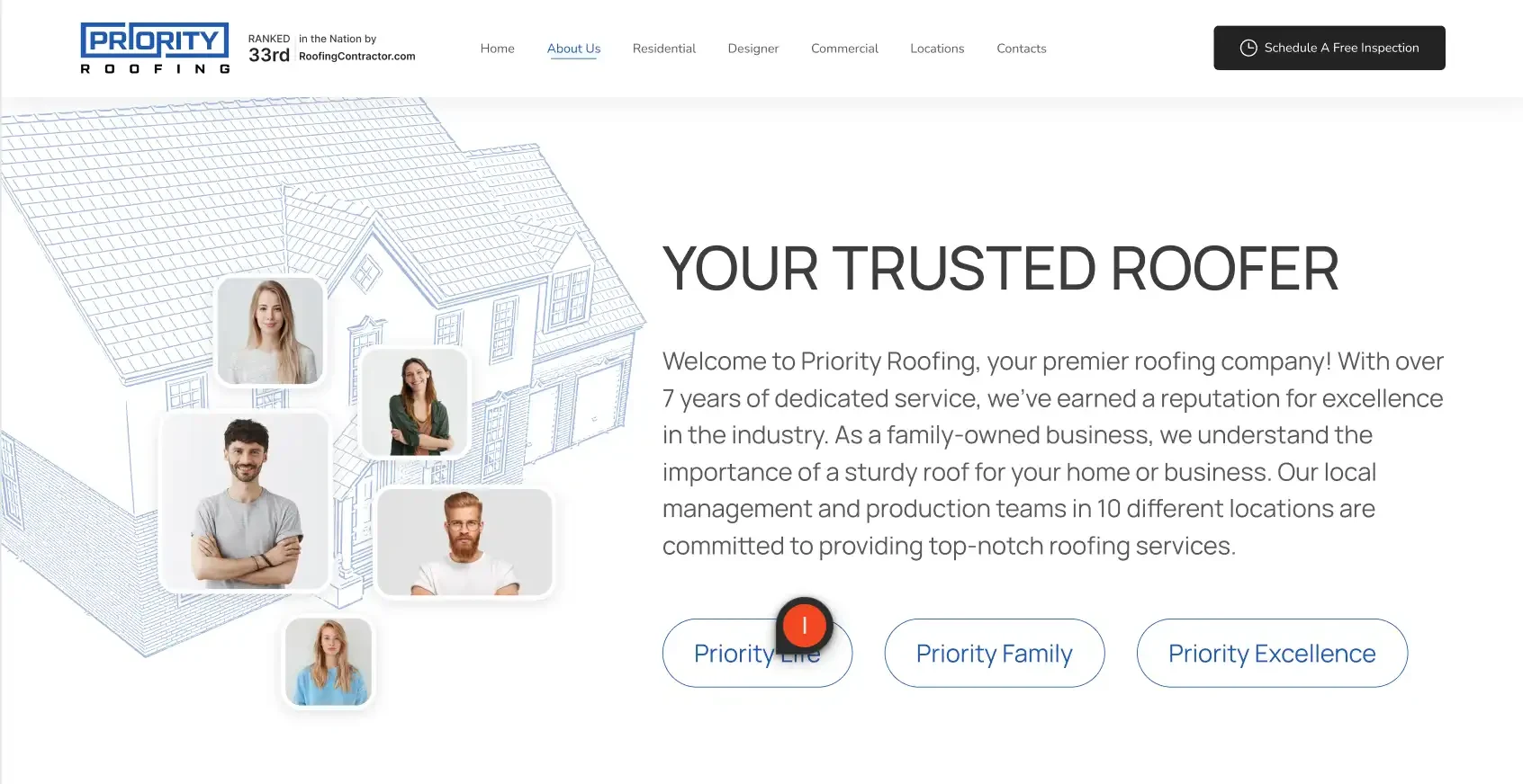 Priority Roofing logo