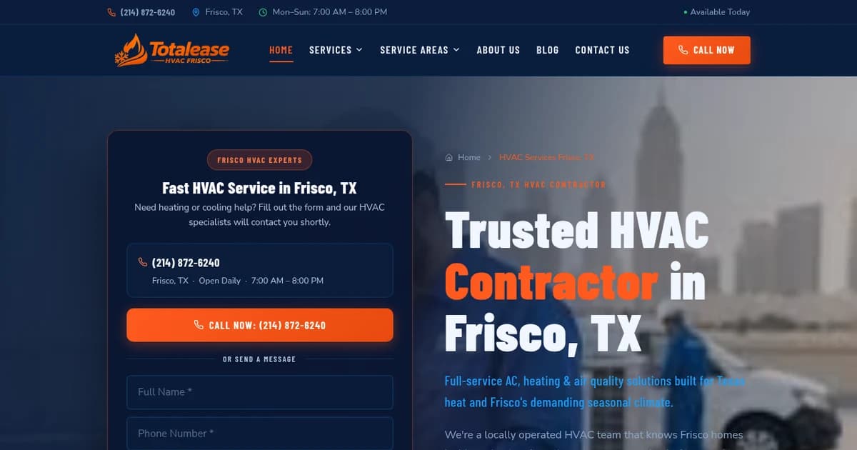 Totalease HVAC Frisco logo